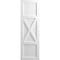 Ekena Millwork True Fit PVC Center X-Board Farmhouse Fixed Mount Shutters, Unfinished , 12W x 44H, PR TFP107FH12X044UN - alternate 7